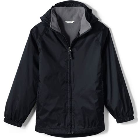 Lands' End School Uniform Big Kids Fleece Lined Rain Jacket : Target