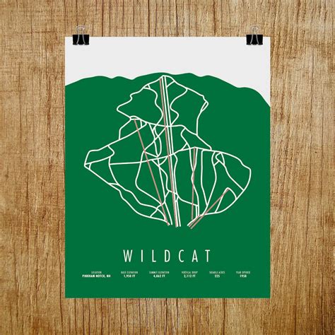 Wildcat Ski Trail Map Wildcat NH Wildcat Mountain Wildcat - Etsy