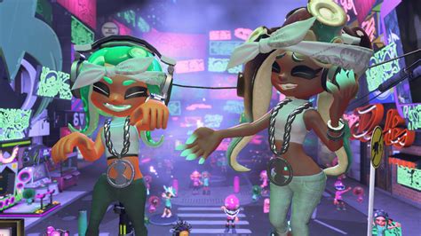 Splatoon 2 - Pearl & Marina amiibo dress photo session and Inkling Vs. Octoling Splatfest t ...