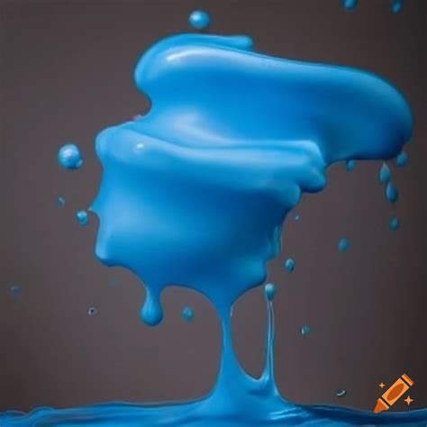 Blue paint splash on Craiyon