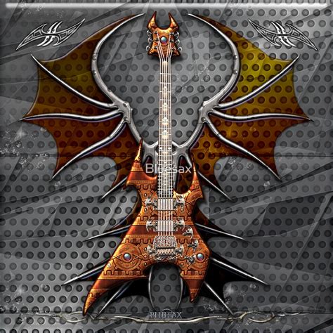 "Death Metal Guitar" by Bluesax | Redbubble