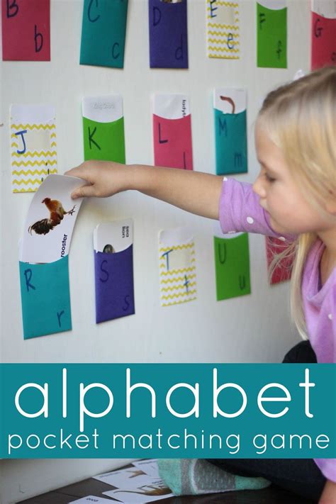 Alphabet Pocket Matching Game for Preschoolers