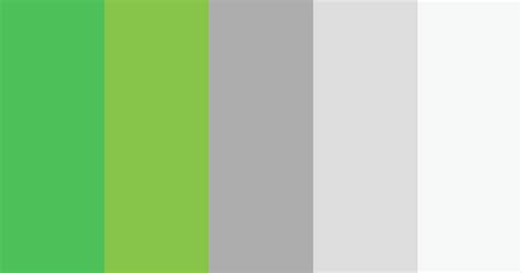 Color Palette generated based on #4EC05A, #87C44A, #ADADAD, #DDDDDD ...