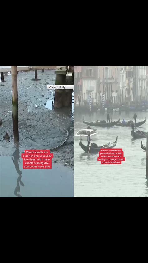 Venice canals hit record low after dry winter in - One News Page VIDEO