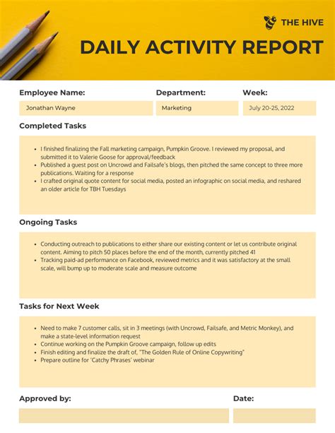 Activity Report Template Word - Tisnyi.com