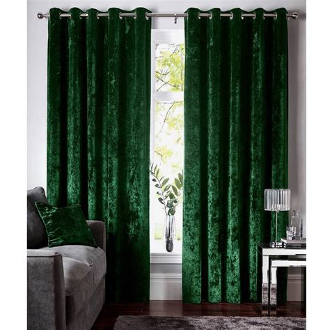 Forest Green Velvet Blackout Curtains and Drapes for Living Room/Bedro ...