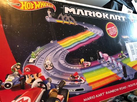 Car Track Set New Hot Wheels Mario Kart Rainbow Road King Boo Raceway ...