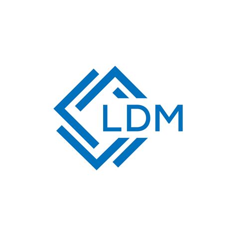 ldm letra logo diseño en blanco antecedentes. ldm creativo circulo letra logo concepto. ldm ...