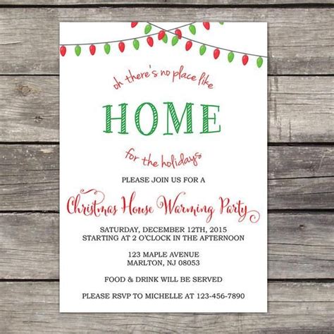 Christmas Housewarming Party Invitation - We've Moved Invitation ...