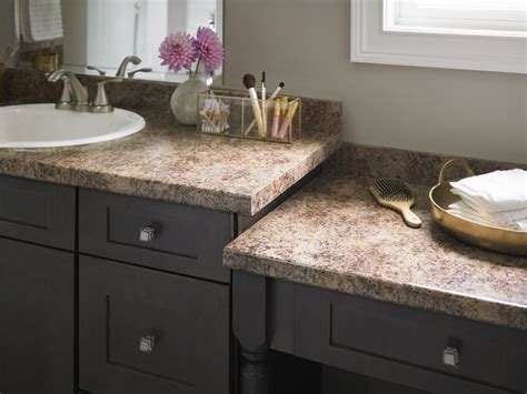 Laminate Countertops For Bathroom Vanities / Laminate Bathroom Countertop Options | HGTV - Check ...