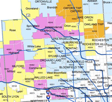 Map Of Oakland County Michigan - Hiking Map