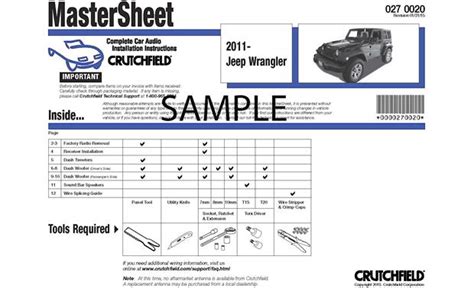 Crutchfield Car Audio Installation Instructions Instructions for ...