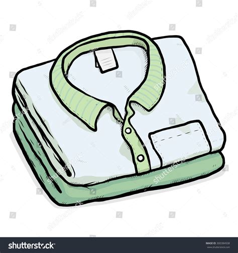 Clothes Folded Cartoon Vector Illustration Hand 스톡 벡터(로열티 프리) 300384938 | Shutterstock