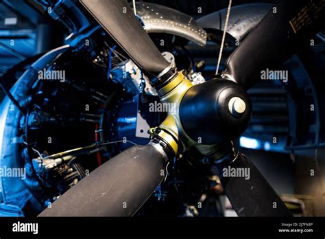 Aircraft engine parts in the Museum of the History of Aviation Stock ...