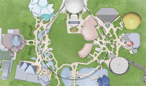 Sneak Peek at Upcoming Epcot Digital Map Coming Soon Showcasing Expanded Future World Construction