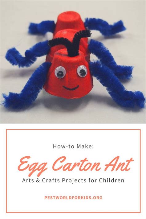Step-by-step guide to creating an egg carton ant - the perfect children's arts and crafts ...