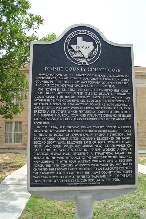 Dimmit County Courthouse - TEXAS HISTORICAL MARKERS