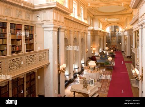 England Oxfordshire Woodstock Blenheim Palace interior Long Library ...