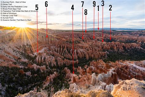 Bryce Canyon Navajo Queens Garden Loop Map | Fasci Garden