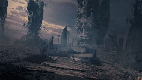 ArtStation - skull cave concept