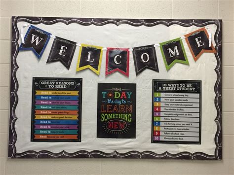 Welcome banner & back-to-school bulletin board. Mortimer Jordan High ...