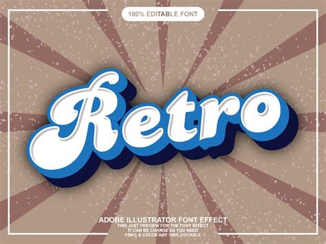 Premium Vector | Bold retro text style font effect