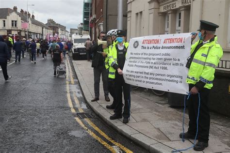 Hundreds take part in anti-protocol protest in Northern Ireland