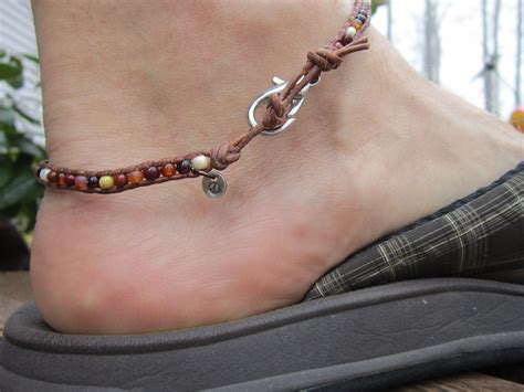 Men's Ankle Bracelet by BeebsBracelets on Etsy