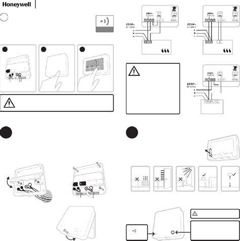 Honeywell T4R Thermostat Quick start installation manual PDF View/Download