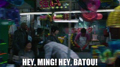 YARN | - Hey, Ming! - Hey, Batou! | Ghost in the Shell | Video gifs by quotes | 2e01dc45 | 紗