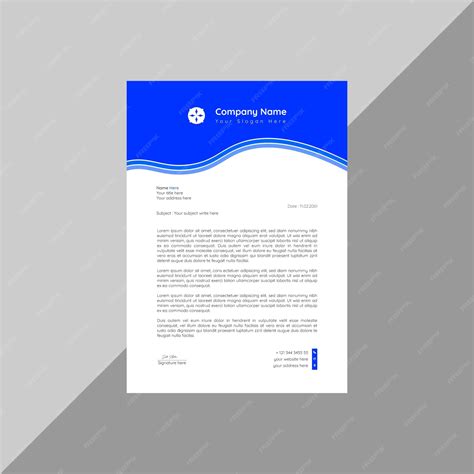 Premium Vector | Corporate letterhead template design vector
