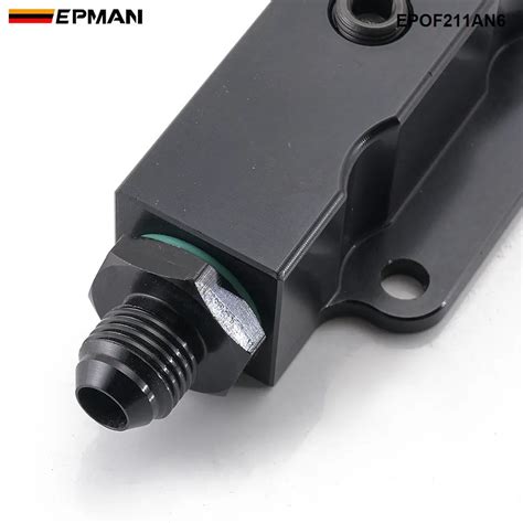 EPMAN Performance Universal Inline AN6 Fuel Filter Billet Aluminium Black 1/8 NPT Port EPOF211AN6