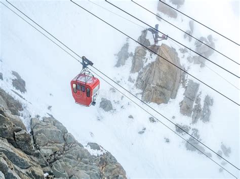 Old Cable Car In Mont Blanc Mountain Stock Image - Image of snow, hill ...