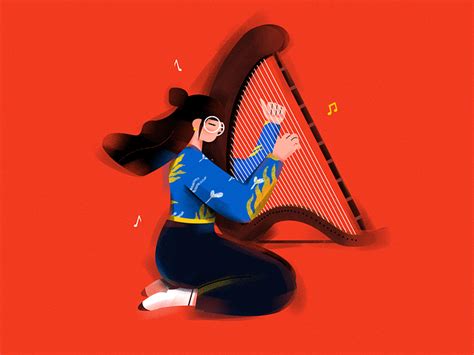 KongHou. Chinese national musical instrument. by 没有肚肚的杜杜 on Dribbble