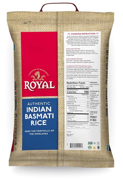 royal basmati rice nutrition