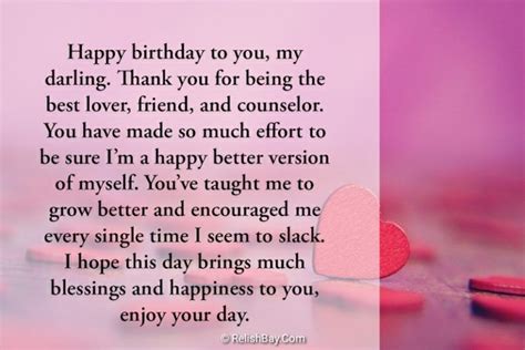 50 Long Birthday Messages for Boyfriend - Relish Bay | Happy birthday boyfriend quotes, Message ...