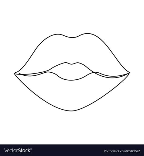 Lips Line Drawing Vector | Lipstutorial.org