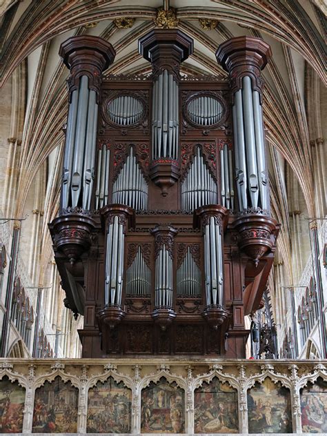 Photographs of Exeter Cathedral, Devon, England: The organ