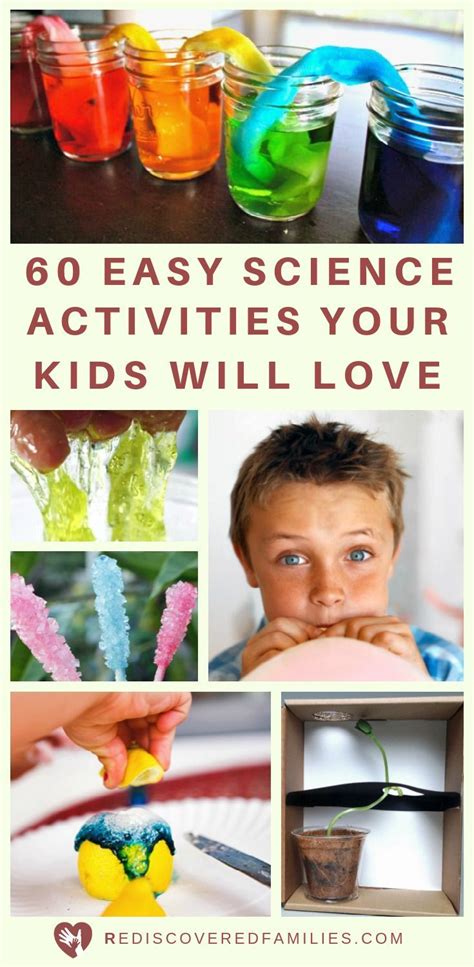 60 + Very Simple Science Experiments Your Kids Will Love | Rediscovered Families | Science ...