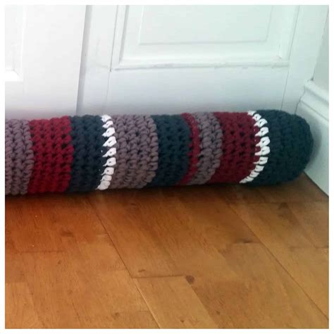 Crochet T-Shirt Yarn Striped Draft Excluder | Ned & Mimi