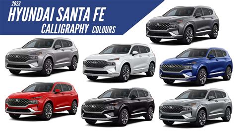 2023 Hyundai Santa Fe Calligraphy - All Color Paint Options - Images ...