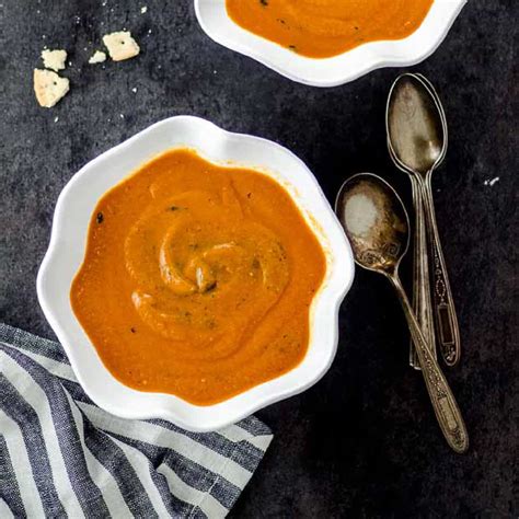 Tomato & Roasted Eggplant Soup - Vegan May I Have That Recipe?