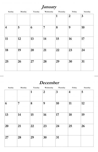 Jan Dec 2015 Calendar Template Free Stock Photo - Public Domain Pictures