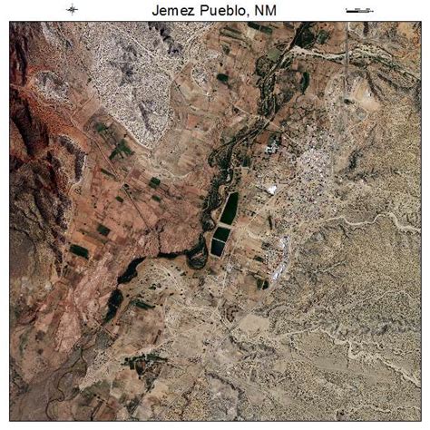 Aerial Photography Map of Jemez Pueblo, NM New Mexico