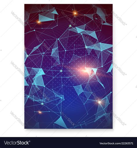 Plexus abstract digital poster representing Vector Image