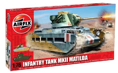 Airfix 1/72nd Scale WWII British Matilda MKII Tank Plastic Model Kit