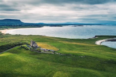 Premium Photo | Aerial view of classiebawn castle in ireland