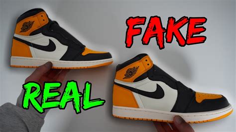 REAL VS FAKE! NIKE AIR JORDAN 1 HIGH TAXI SNEAKER COMPARISON! - YouTube