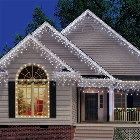 Holiday Time High Density LED Cool White Icicle Lights, 16', 200 Count ...