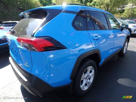 2019 Blue Flame Toyota RAV4 LE AWD Hybrid #133247906 Photo #2 ...